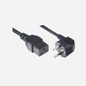 Câble d'alimentation MCL MC912-3M Noir 3m Secteur 2 pôles + Terre vers C19 (Femelle) pour Onduleur