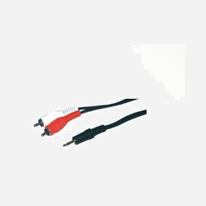 Câble audio MCL MC720-10M - 3.5mm Mâle vers 2x RCA Mâle - Longueur 10m - Noir/Rouge/Blanc