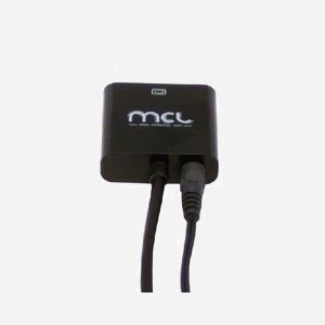 MCL CG-287C Adaptateur HDMI Type A vers VGA (D-Sub) + Audio 3.5mm Femelle, Résolution 1600x1200, Plug and Play, Noir - Miniature 3