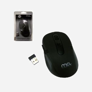 MCL Souris Optique sans Fil SS-515W 1600 DPI RF 2.4GHz 5 Boutons USB Type-A Droitier Noir 65x105x40mm Piles AAA - Miniature 1