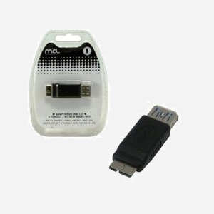 MCL Adaptateur USB 3.0 A Mâle / Micro B Mâle Noir - Connecteurs USB 3.0 Type A et Micro B, Poids 7g, Emballage Blister 120x15x90mm - Miniature 2