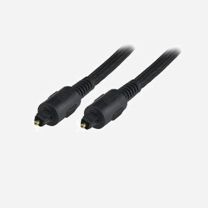 MCL Câble Audio Optique Toslink Mâle-Mâle 1m Noir, Connecteurs Plaqué Or, Tressé Haute Qualité, Référence MC760HQ-1M - Miniature 1