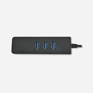 MCL Adaptateur USB-C vers Ethernet Gigabit + Hub USB 3.2 Gen 1 (3 ports Type-A) Chipset RTL8153+GL3520, IEEE 802.3, 10/100/1000BaseT(X) - Miniature 3