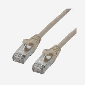 Câble réseau MCL IC5K99A006ASH05 Cat6a S/FTP (S-STP) 0.5m Gris RJ45 Mâle-Mâle Contacts Or LSZH AWG26
