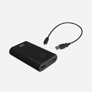 DLH Batterie Externe DY-BE3990 10050mAh 2x USB 2.1A Noir/Gris, Entrée Micro-USB, Câble Micro-USB Inclus, 96x63x22mm, 182g - Miniature 2
