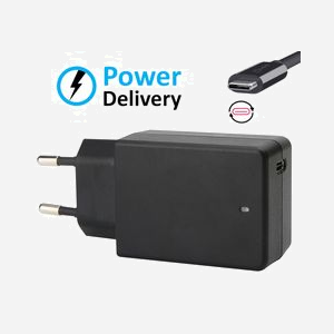 DLH Alimentation Secteur USB-C 65W Power Delivery - 5/9/12/15/20V 3.25A Max - Compatible Ordinateurs Portables et Tablettes - Ref DY-AI4165 - Miniature 3