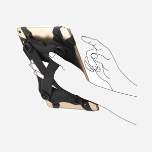 DLH DY-HC4031 Support passif pour Tablette/UMPC jusqu'à 10", Tissu Noir, Dimensions 200x160x15mm, Sangles élastiques et bandoulière incluse - Miniature 2