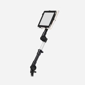 DLH Support Tablette Universel Voiture DY-DU3887 Fixation Rail Siège Passager, Montage Mécanique & Magnétique, Orientation Portrait/Paysage, Réglable - Miniature 1