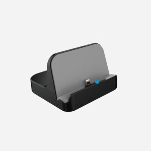 DLH Station d'Accueil et Synchronisation DY-DU4360 pour Apple Lightning (iPhone/iPad) - Alimentation USB 2A - 103x102x68mm - Noir/Gris - Câble USB-A inclus