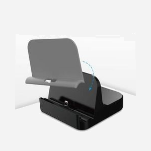 DLH Station d'Accueil et Synchronisation DY-DU4360 pour Apple Lightning (iPhone/iPad) - Alimentation USB 2A - 103x102x68mm - Noir/Gris - Câble USB-A inclus - Miniature 3