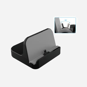 DLH Station de Charge/Synchronisation USB-C DY-DU4375 pour Tablette/Smartphone, Sortie 2A, Inclinaison Réglable, 103x102x68mm, Câble USB Type-A inclus - Miniature 1