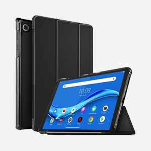 DLH Étui Folio Noir pour Lenovo Tab M10 FHD Plus Gen2 10.3" (TB-X606F/ZA5V/ZA5T/ZA5W) avec Support Multi-Angles - 175g - Miniature 1