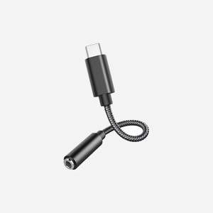 DLH Adaptateur USB-C vers Jack 3.5mm DY-TU4560 - Connecteurs mâle/femelle, câble 0.13m, noir, pour transfert audio depuis USB Type-C - Miniature 1