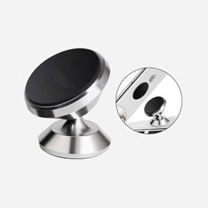 DLH Support Voiture Magnétique Aluminium Gris DY-DU4615 - Fixation Tableau de Bord 360° - Dimensions 33x33x31mm - Poids 48g - Certifié CE - Miniature 1