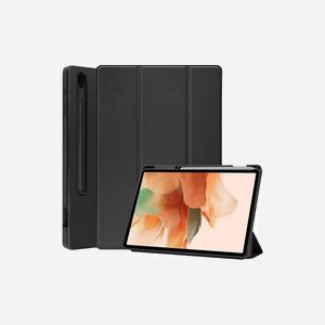 DLH Étui Folio Noir pour Samsung Galaxy Tab S7 FE (SM-T730/T736) 12.4" avec Support Multi-Angles, Poids 175g, Référence DY-PS4528 - Miniature 1