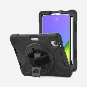 DLH DY-RC4584 Housse antichoc pour iPad mini 6 8.3" (21.1cm) Noir avec sangle et support intégré - Protection antichoc, 295g - Miniature 1
