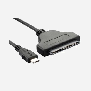 DLH DY-TU4870 Câble Adaptateur USB-C vers SATA III, Connecteurs Mâle/Mâle, 0.16m, USB 3.2 Gen 1 Type-C, SATA 22-pin, Noir