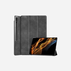 DLH DY-PS4911 Folio Noir pour Samsung Galaxy Tab S8 Ultra (SM-X900/SM-X906) 14.6" (37.1cm), Fermeture Volet, Position Stand, Boucle Stylo, 360g - Miniature 1