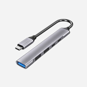 Station d'accueil DLH DY-TU4990 USB Type-C Argent : USB 2.0 x2, USB 3.2 Gen 1 Type-A x1, Type-C x1, Power Delivery 100W, 270x17x7mm - Miniature 1