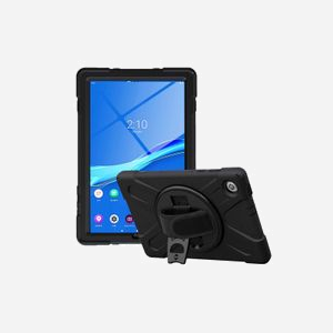 DLH DY-RC5010 Housse Tablette 10.1" Renforcée Noir - Lenovo Tab M10 Gen 3 (TB-328/FU/XU/ZAAE), Bandoulière, Poignée Rotative, Support, 350g - Miniature 1