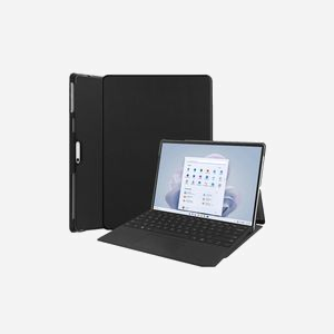 DLH DY-PS4925 Étui Folio Noir pour Microsoft Surface Pro 9, 13 pouces, Support Multi-Angles, 175g - Miniature 1