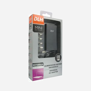 DLH Alimentation Secteur Universelle 65W DY-AI1838N, 100-240V, 19V 3.42A, Multi-compatibilité Ordinateurs Portables, Certifié CE/RoHS/DBT, Format Mini 98x52x16mm - Miniature 3