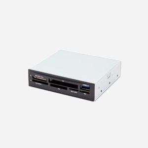 SYBA CL-CRD20154 Lecteur Cartes Interne 3.5" Noir/Gris, CF/SD/MMC/MS/xD, USB 3.2 Gen 1, 100x95x25mm, Compatible Windows/macOS/Linux