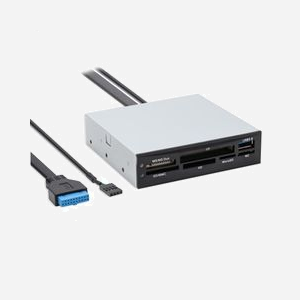 SYBA CL-CRD20154 Lecteur Cartes Interne 3.5" Noir/Gris, CF/SD/MMC/MS/xD, USB 3.2 Gen 1, 100x95x25mm, Compatible Windows/macOS/Linux - Miniature 2