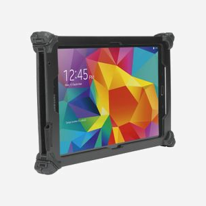 Mobilis 050003 - Coque RESIST pour Galaxy Tab A6 10.1" (25.6cm) - Noir, Résistance aux chocs, Bandoulière, Patte de saisie, Porte-stylet. Fabriquée en France.