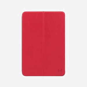 Mobilis 048030 Étui Folio Rouge pour Apple iPad 2019 10.2" (7th gen) Aspect Cuir, 2 Positions, Accès Ports & Fonctionnalités
