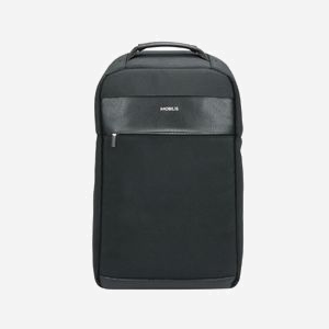 Mobilis PURE BACKPACK 056005 39.6cm (15.6") Polyester Noir/Argent, Compartiment PC 14-15.6", Trolley, Poche Secrète, Déperlant