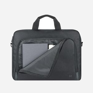 Mobilis TheOne Sacoche 14" Polyester Noir, Compartiment PC, Poche Avant, Bandoulière Amovible, 30% Matériaux Recyclés (GRS), 400x290x70mm - Miniature 1