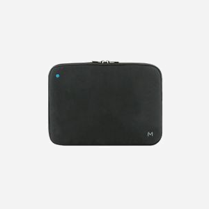 Mobilis Housse Ordinateur Portable 14" (35.6cm) Noir - Textile Recyclé 45% - Compatibilité MacBook Air/Pro 13.3" - 370x260x30mm - 154g