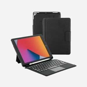 Mobilis 029029 Étui Folio pour iPad 10.2" (7/8/9ème gen) Noir avec Clavier Bluetooth AZERTY, Touchpad et Protection antichoc 0.9m - Miniature 4