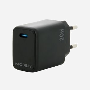 Mobilis 001361 Chargeur Universel Secteur/Auto Noir 20W - 82x35x23mm, 38g - Compatible 1 Appareil simultanément