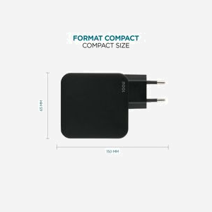 Mobilis Chargeur Secteur 100W GaN - 2 USB-C, 1 USB-A 3.2 Gen 1 - Noir - Compatible Ordinateur Portable, Smartphone, Tablette - 001365 - Miniature 5