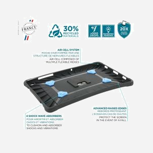 Mobilis Protech pour Samsung GALAXY TAB A9+ 11" (SM-X210/X216) 10.9" Noir - Protection Chute 1.2m, TFP, Dragonne, Boucle Stylo - Miniature 3