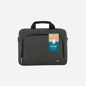 Mobilis The One Basic Malette 14" Polyester Gris/Gris Foncé - Compartiment PC renforcé, poche avant, bandoulière, 385x295x60mm, 305g - Miniature 5