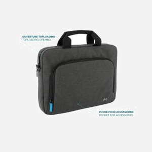 Mobilis The One Basic Malette 16" Polyester Gris - Compartiment PC 14", Poche Avant, Bandoulière Amovible 440x330x80mm, 360g - Miniature 2
