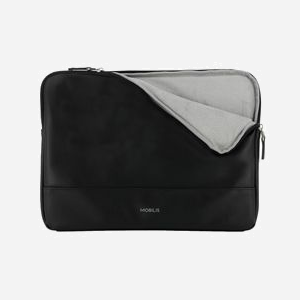Mobilis Origine 2 Housse 14" Noir Simili-cuir Déperlant & Néoprène - Compatible 12.5-14" & MacBook Air/Pro 13.3" - 355x25x255mm - 240g - Miniature 1
