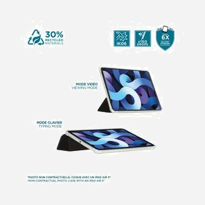 Mobilis 060017 Étui Folio pour iPad Air 11'' 2024, 27.9 cm (11"), Noir & Transparent, Résistant aux chutes, rayures & chocs, Position Stand - Miniature 2