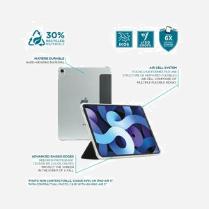 Mobilis 060017 Étui Folio pour iPad Air 11'' 2024, 27.9 cm (11"), Noir & Transparent, Résistant aux chutes, rayures & chocs, Position Stand - Miniature 4