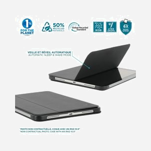 Mobilis 068019 Étui Folio Noir pour Apple iPad Air 11" 2024 (27.9 cm) avec Résistance aux Chutes, Rayures et Chocs, Fonction Stand - Miniature 3