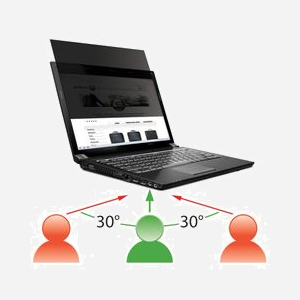 Mobilis 016227 Filtre de confidentialité 13.3" (33.8cm) 16:9 pour ordinateur portable LCD sans bords, avec chiffon microfibre et carte de lissage