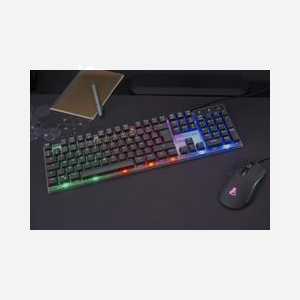 The G-Lab Combo Yttrium : Clavier AZERTY USB, Souris 3600 DPI, Tapis 300x230mm, Rétroéclairage LED RGB, Anti-ghosting, Compatible PC/PS4/Xbox/Mac - Miniature 2