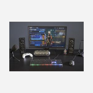 The G-Lab Combo Yttrium : Clavier AZERTY USB, Souris 3600 DPI, Tapis 300x230mm, Rétroéclairage LED RGB, Anti-ghosting, Compatible PC/PS4/Xbox/Mac - Miniature 3