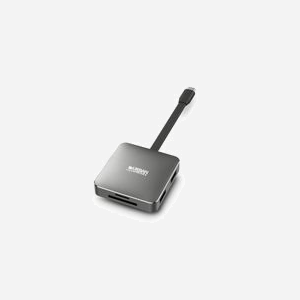 Urban Factory HUBEE LIGHT USB 3.2 Gen 1 Type-C Gris - Hub avec HDMI, USB 2.0, USB-C 100W, Lecteur SD/MicroSD - 55x55x13.5mm - Ref: TCM05UF