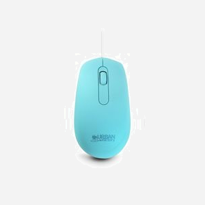 Urban Factory FREE Souris Optique USB Type-A 1200 DPI Ambidextre 3 Boutons Bleu - Câble 1.25m - ABS/PC - Windows/macOS/Linux/Android/iOS - Miniature 1