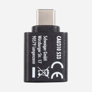 Schwaiger CAU310-533 Adaptateur USB Type-C Mâle vers USB Type-A Femelle Noir, USB 3.2 Gen 1 (3.1 Gen 1), 0.48 Gbit/s - Miniature 2