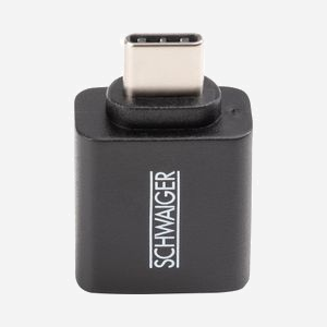Schwaiger CAU310-533 Adaptateur USB Type-C Mâle vers USB Type-A Femelle Noir, USB 3.2 Gen 1 (3.1 Gen 1), 0.48 Gbit/s - Miniature 3